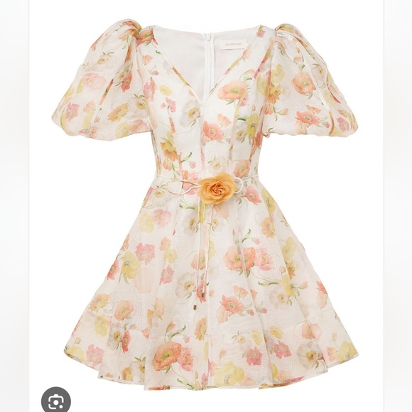 Zimmermann Dresses & Skirts - Zimmermann flip mini Dress with flower belt SZ1/S PRICE IS FIRM!